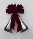 Silver Bells w/Burgundy Bow