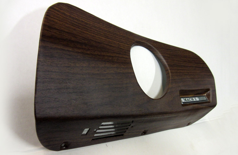 1969-70 Mustang Clock Woodgrain Panel Dark Walnut