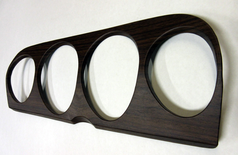 1970 Mustang Gauge Bezel Woodgrain Panel Dark Walnut